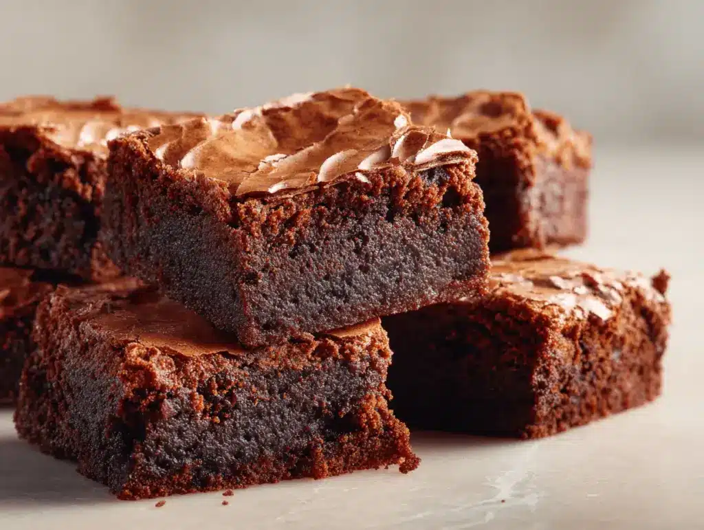 fudge chocolate brownies - featured image