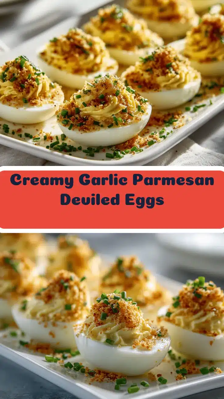 garlic parmesan deviled eggs recipe