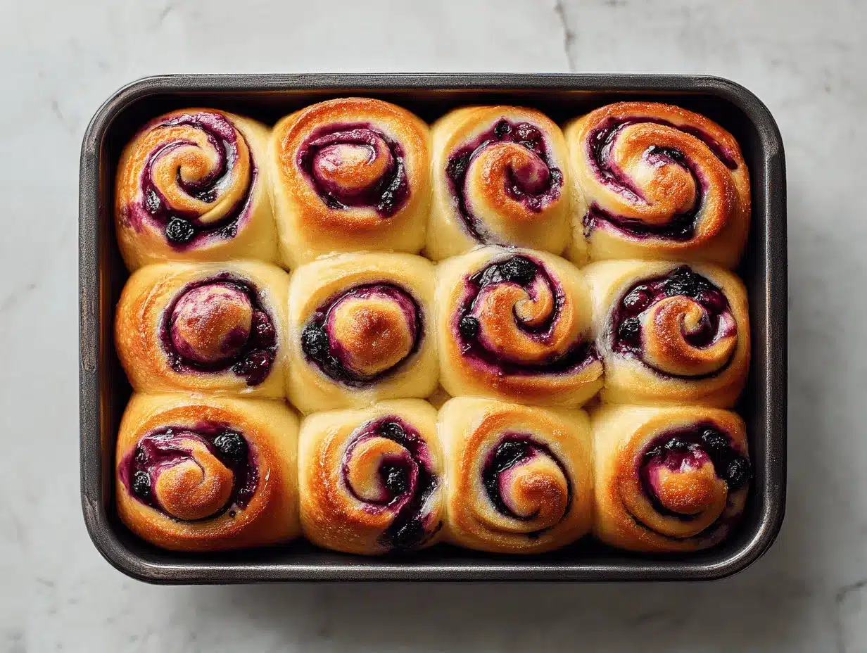 lemon blueberry swirl buns preparation steps