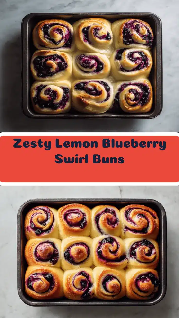 lemon blueberry swirl buns recipe