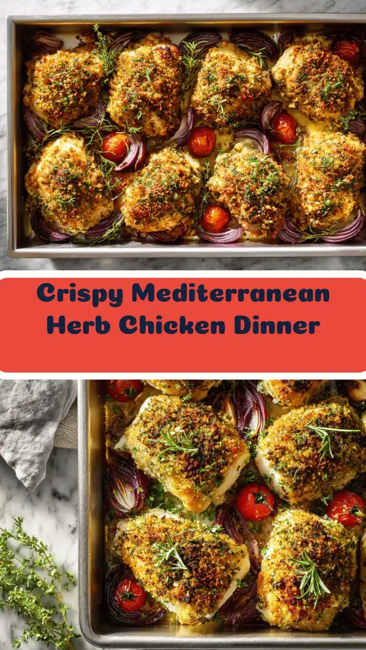 Mediterranean herb crusted chicken recipe