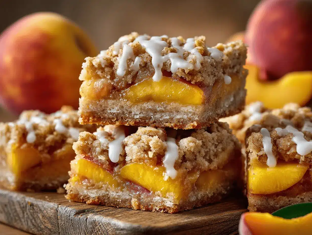 peach crisp bars preparation steps