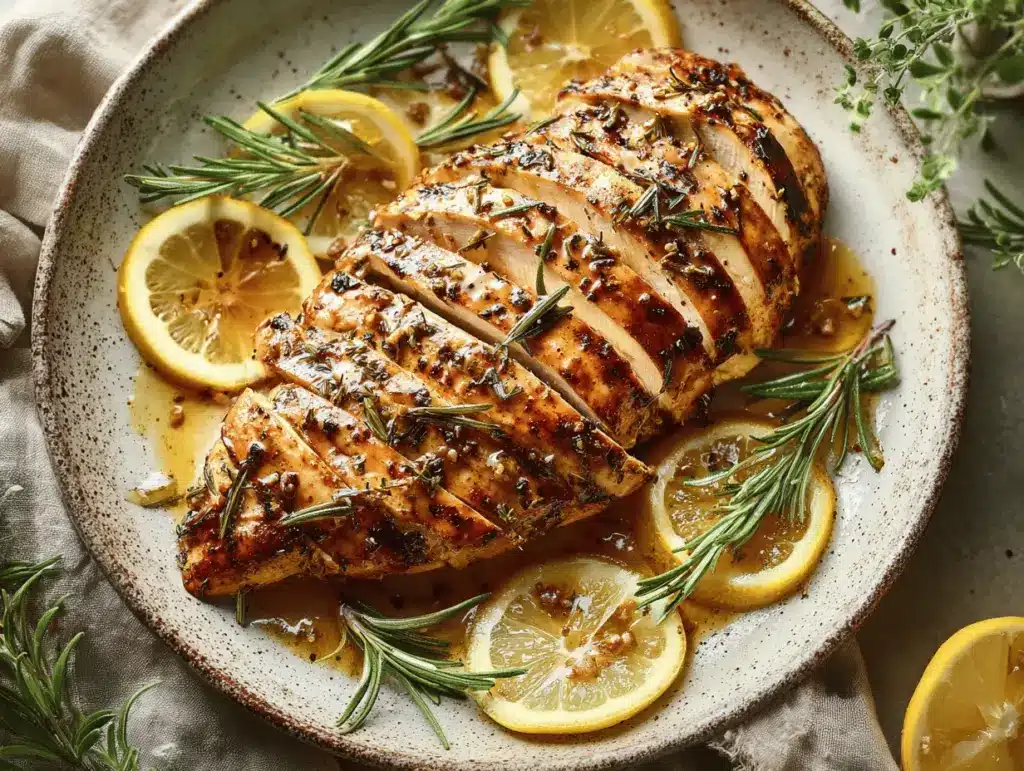 rosemary lemon chicken marinade - featured image