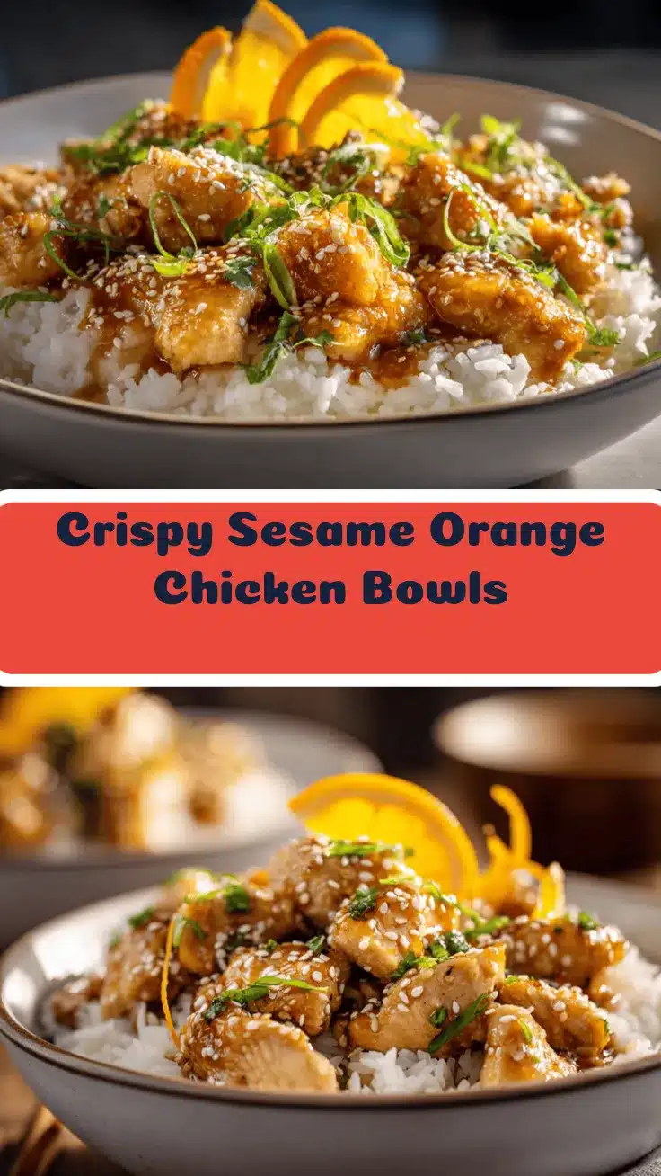 sesame orange chicken bowls recipe