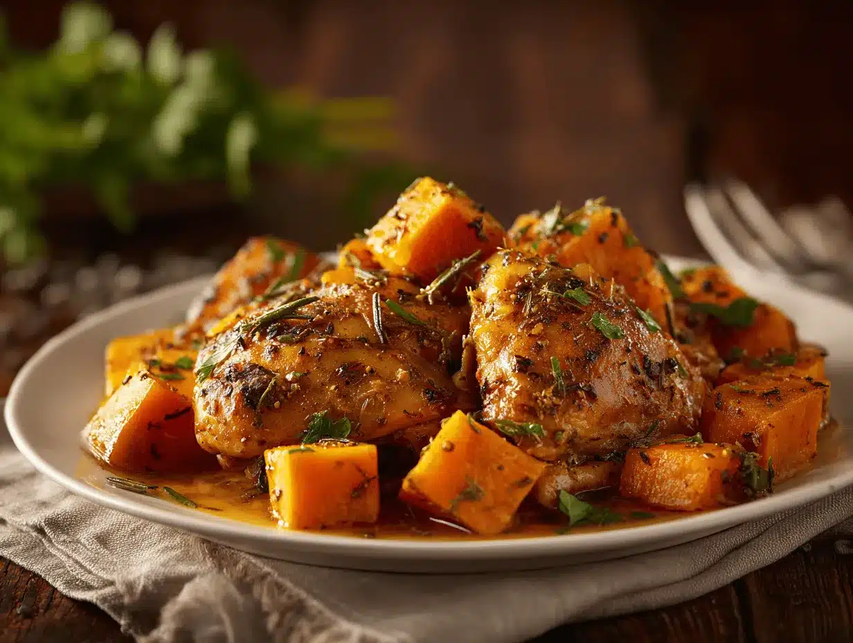 slow cooker chicken with sweet potatoes preparation steps