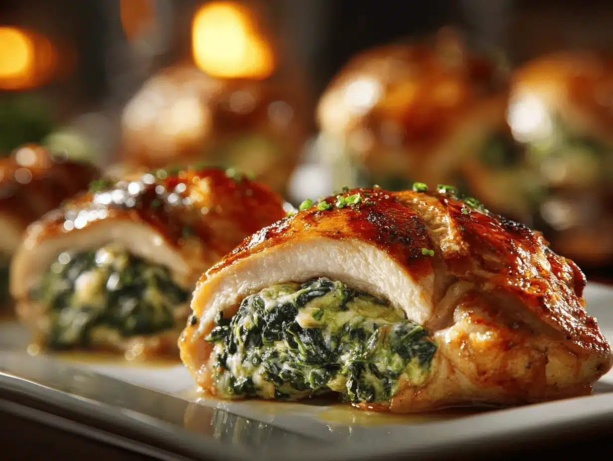 stuffed chicken breast with spinach preparation steps