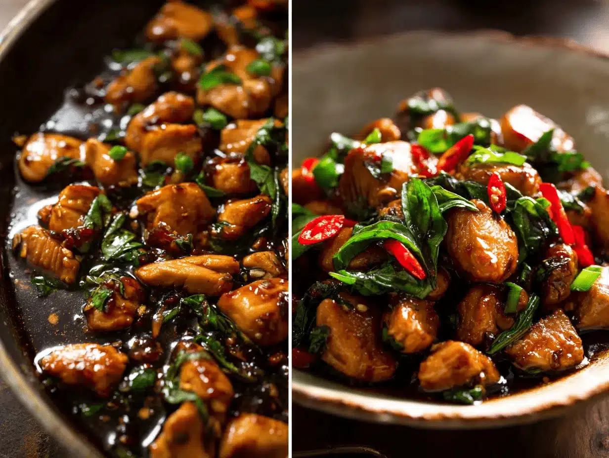 Thai Basil Chicken Stir Fry preparation steps