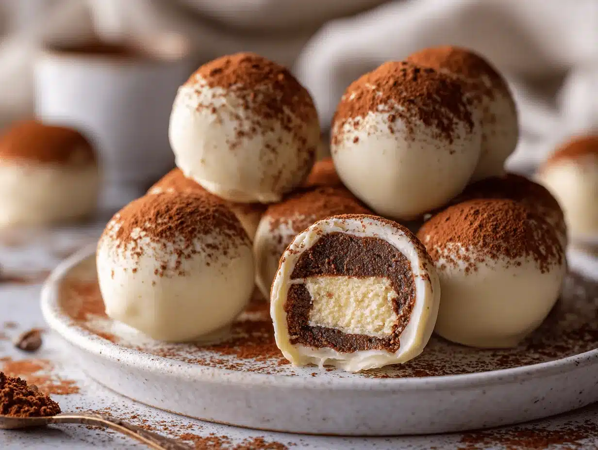 tiramisu truffles preparation steps