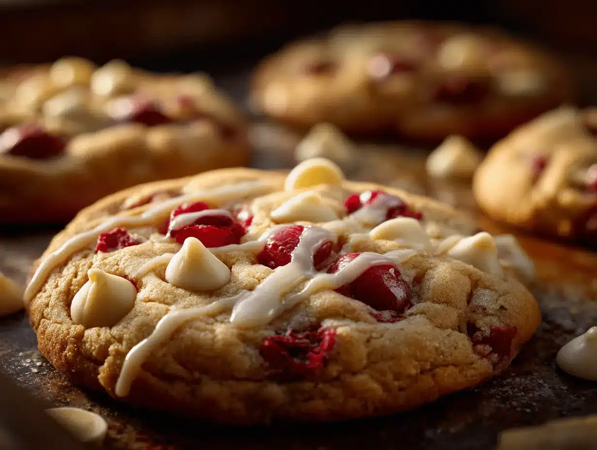 white chocolate cherry chip cookies preparation steps