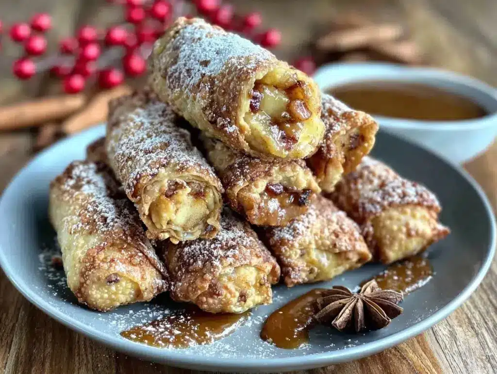 apple pie egg rolls - featured image