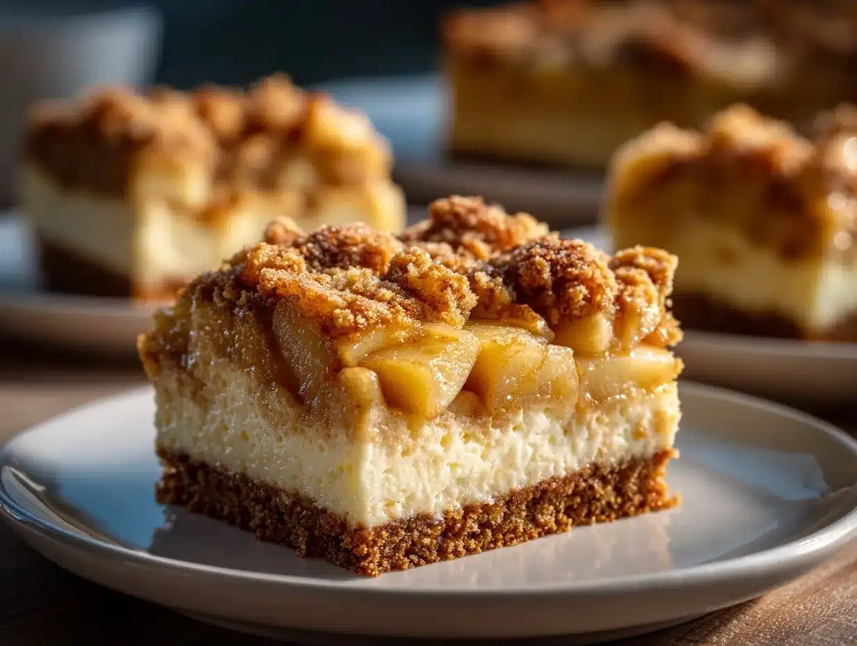 Apple Streusel Cheesecake Bars preparation steps