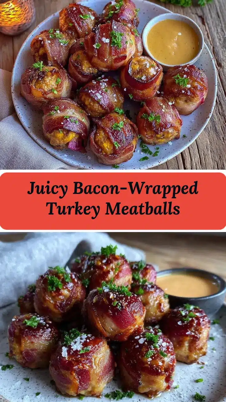 bacon-wrapped turkey meatballs recipe