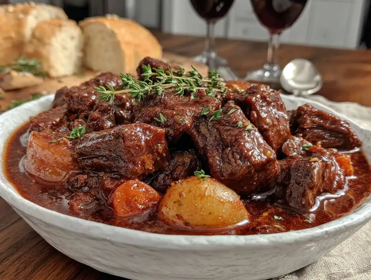 beef stew with red wine preparation steps
