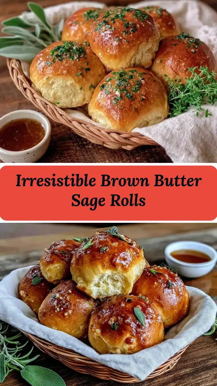 brown butter sage Parker House rolls recipe