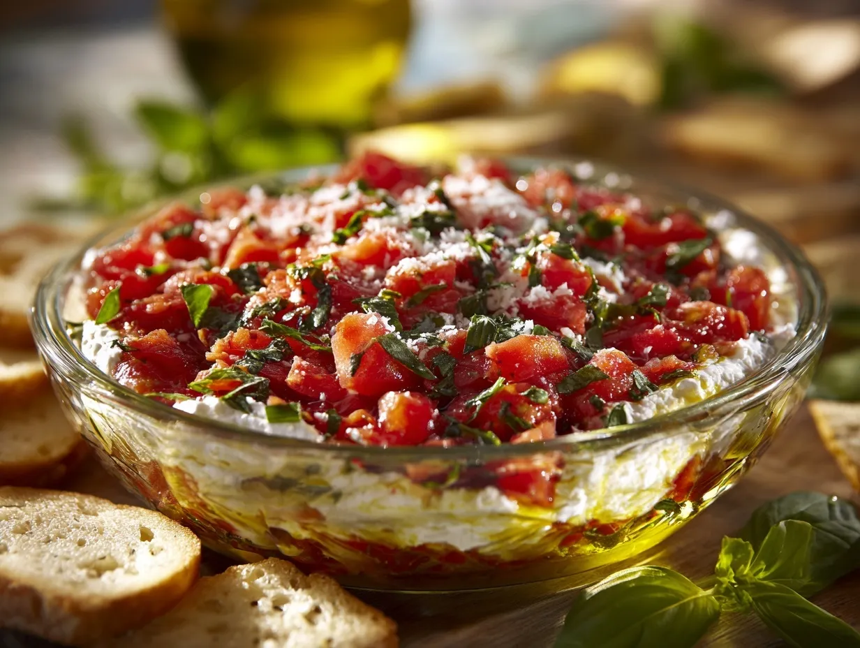 bruschetta dip preparation steps
