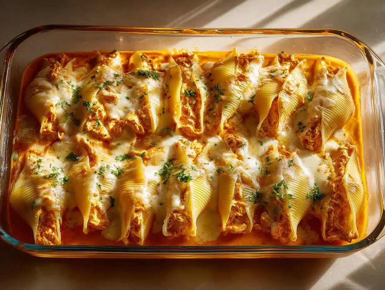 Buffalo Chicken Stuffed Shells preparation steps