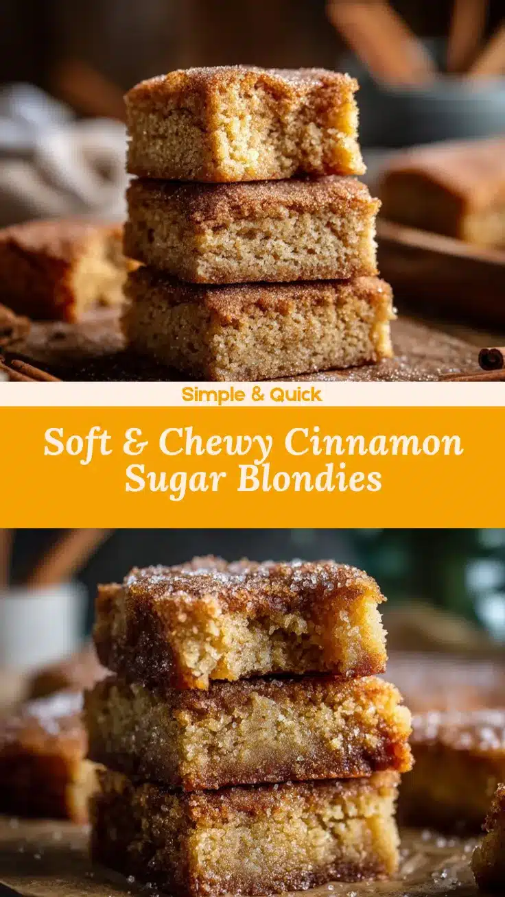 cinnamon sugar blondies recipe