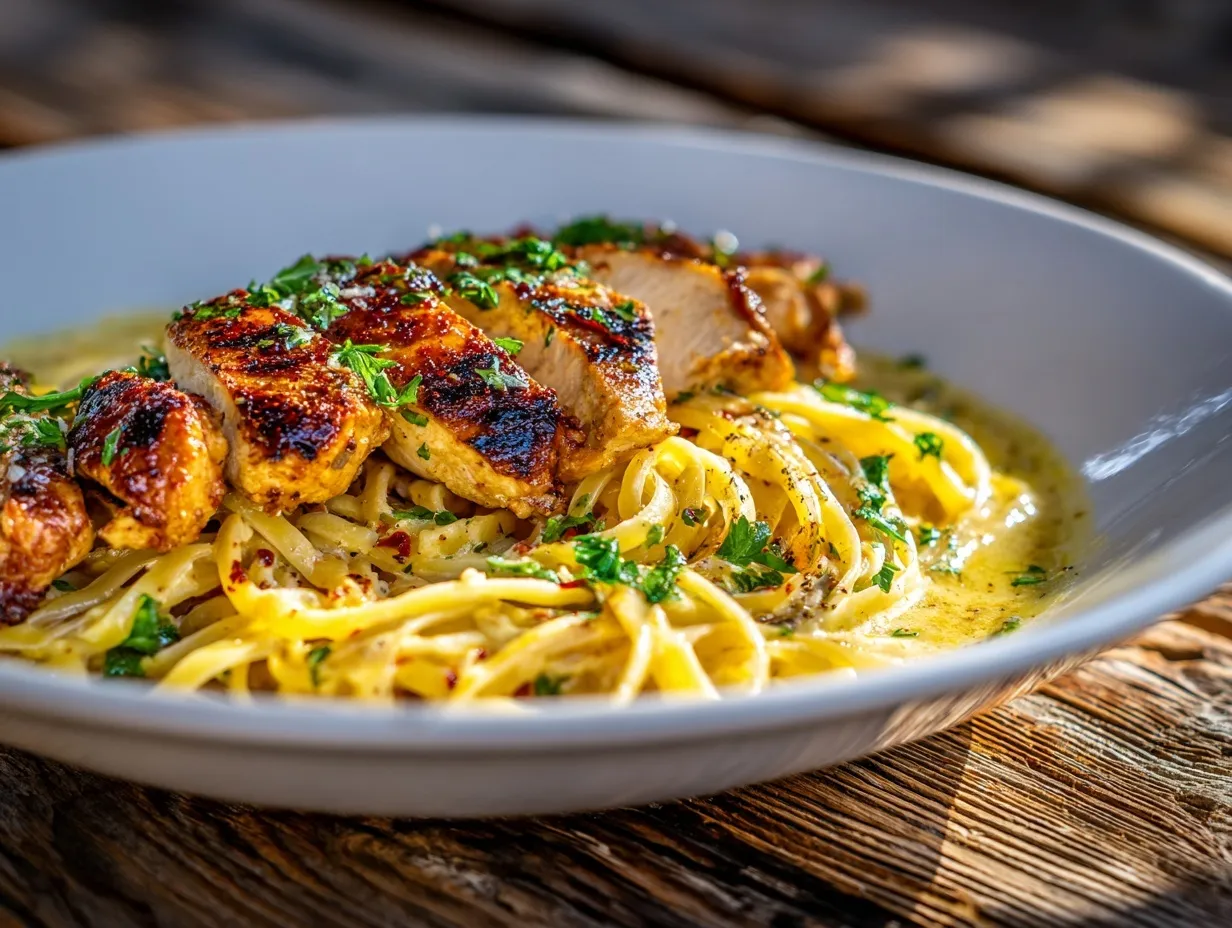 Cowboy Butter Chicken Linguine preparation steps