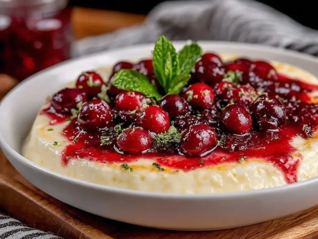 cranberry orange panna cotta - featured image