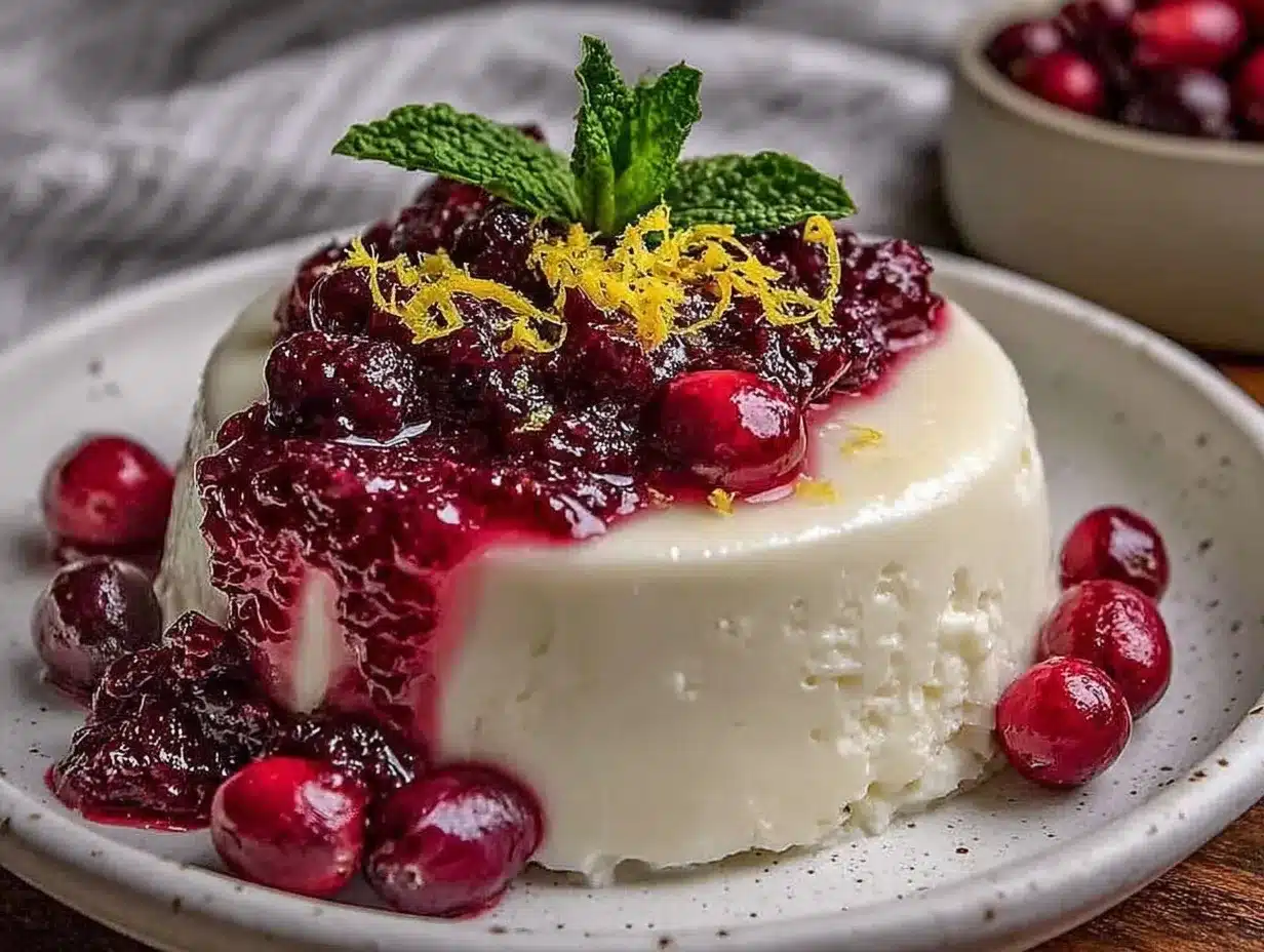 cranberry orange panna cotta preparation steps