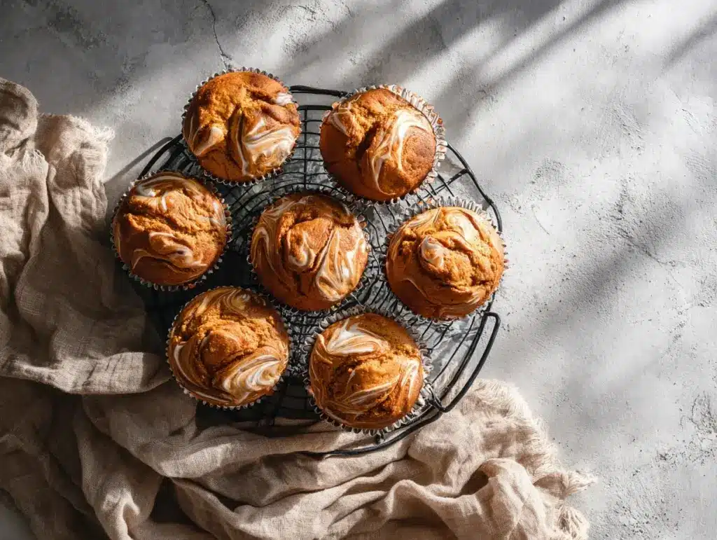 cream cheese pumpkin muffins - featured image