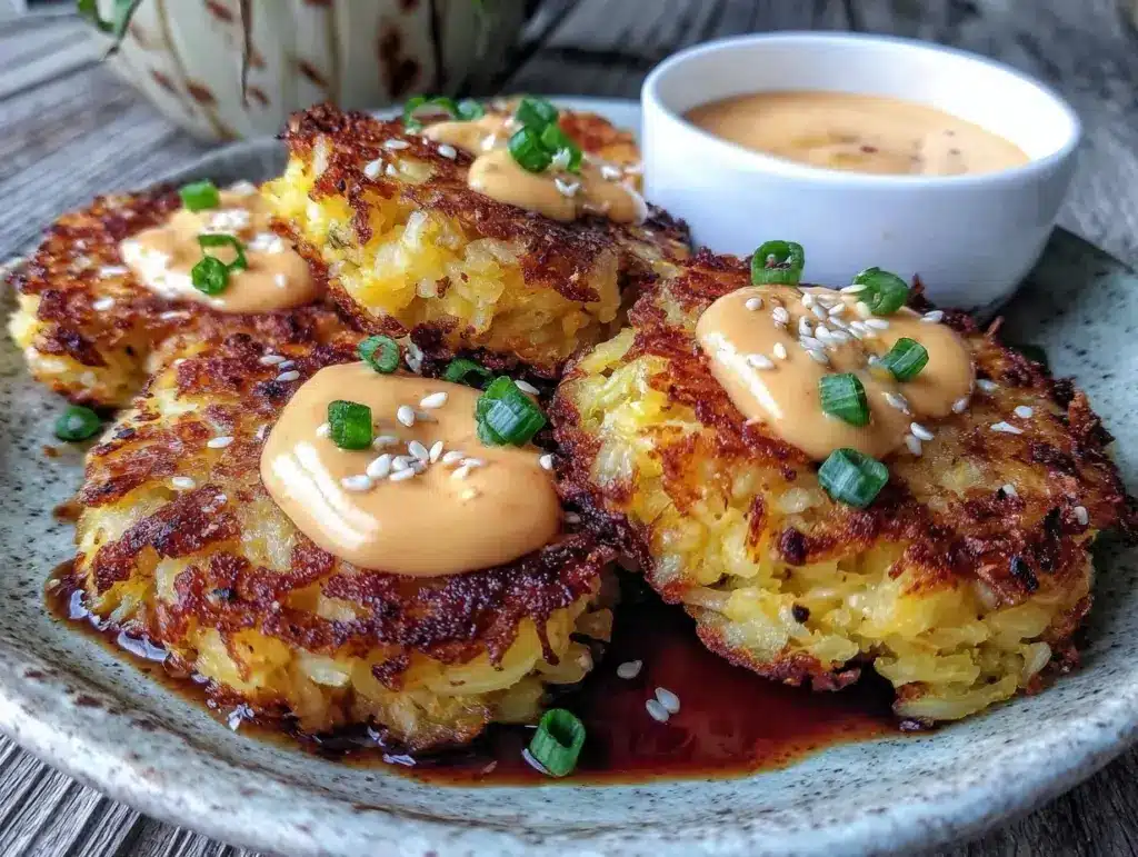 crispy rice cakes - featured image