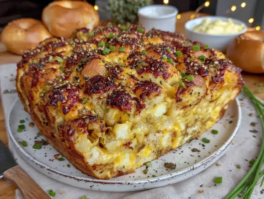 everything bagel breakfast casserole - featured image