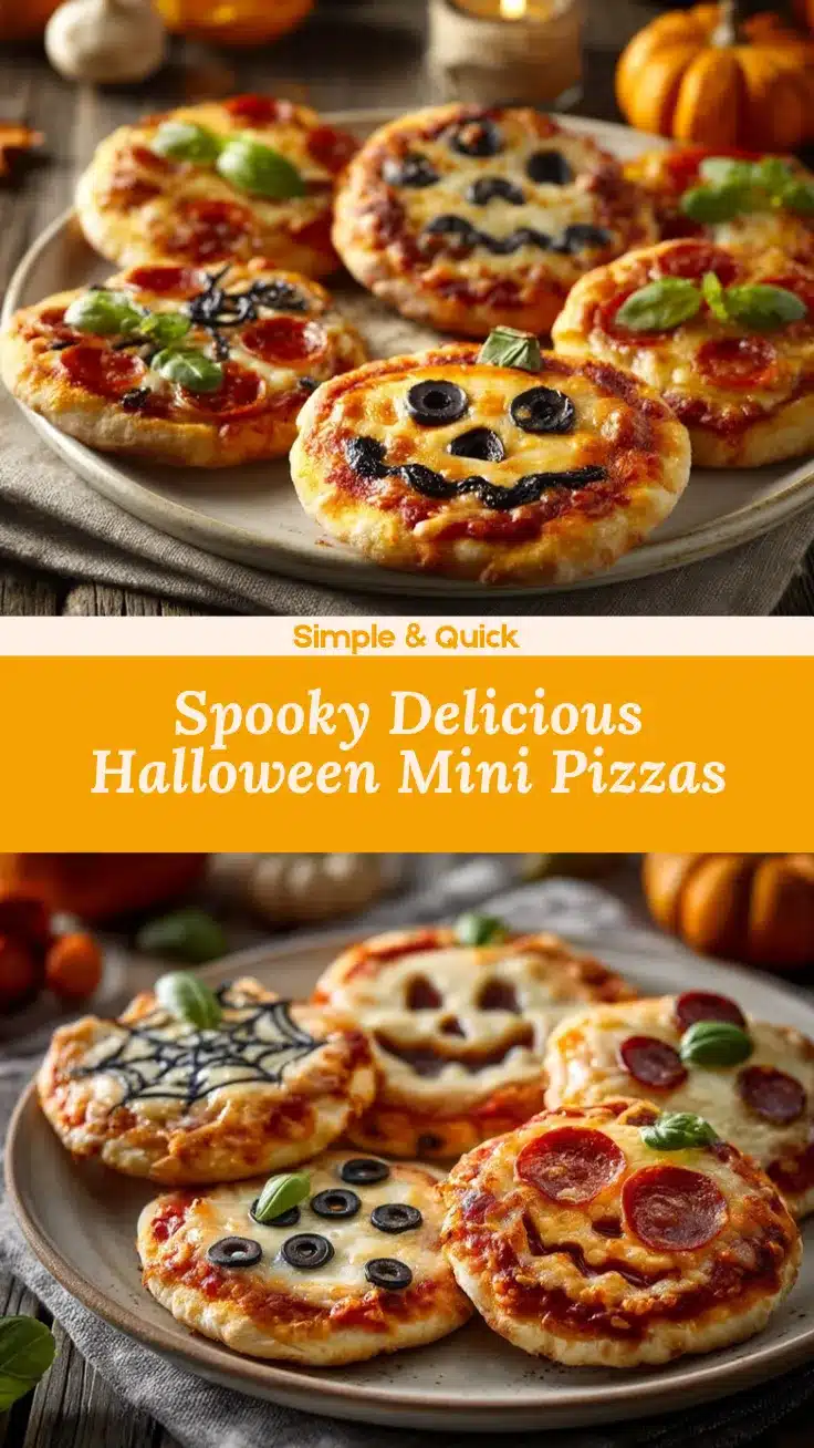 Halloween Mini Pizzas recipe