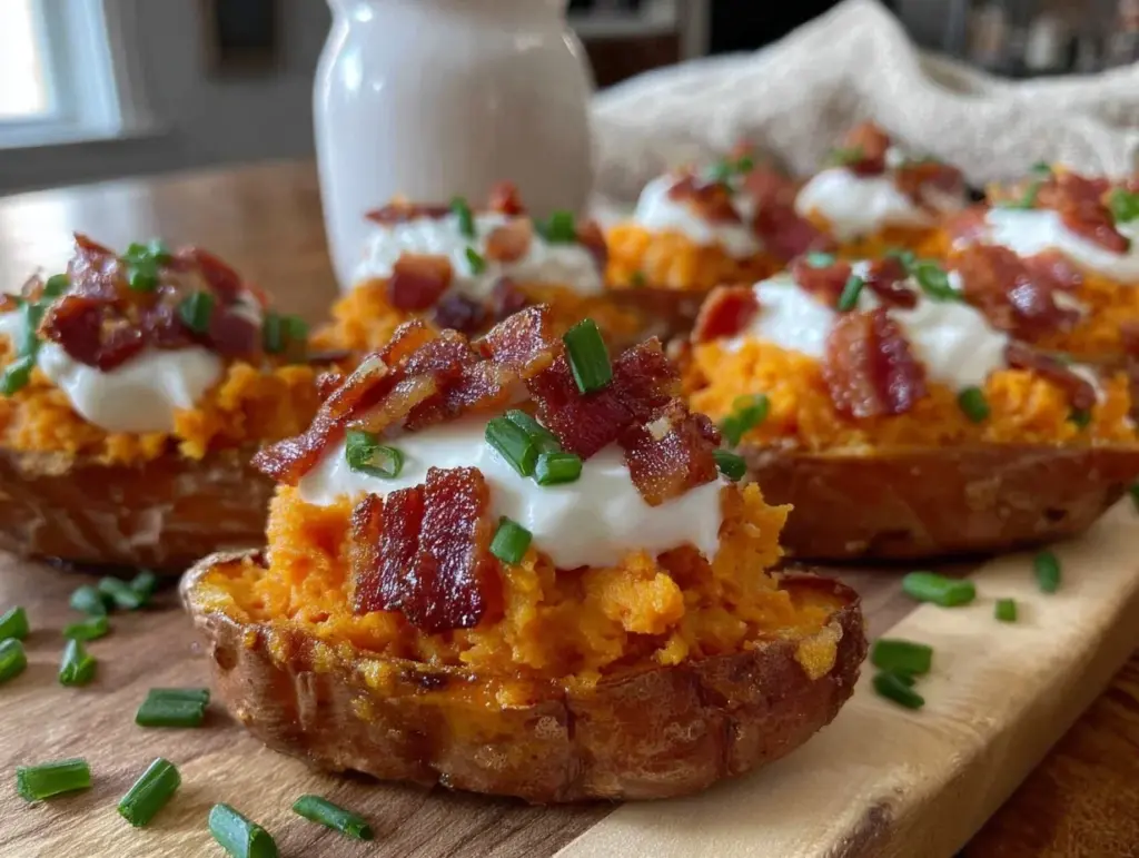 loaded sweet potato skins - featured image