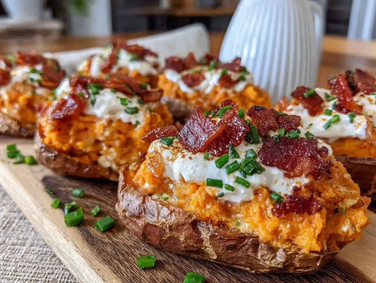 loaded sweet potato skins preparation steps