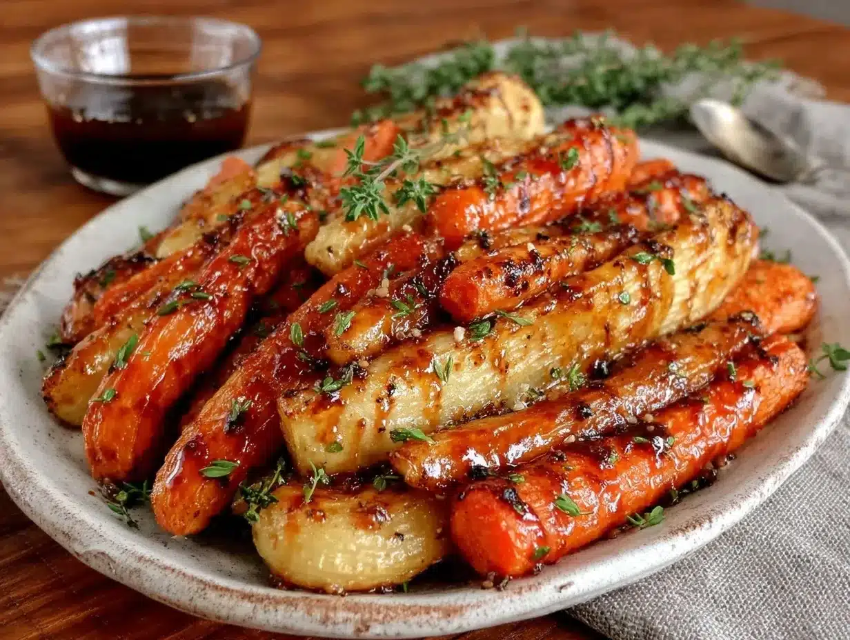 maple roasted parsnips and carrots preparation steps