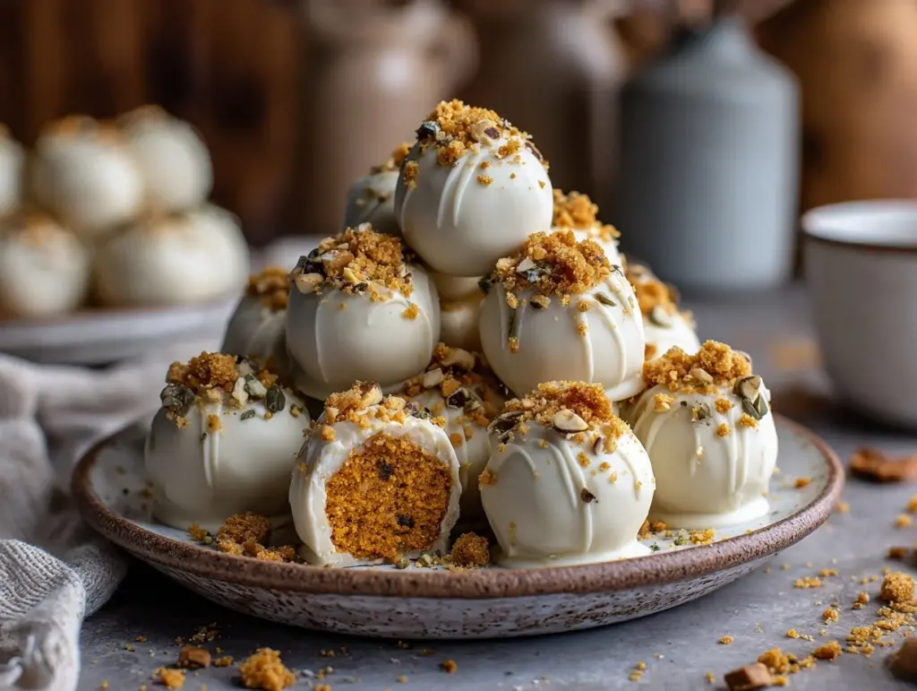 No-Bake Pumpkin Cheesecake Balls - featured image