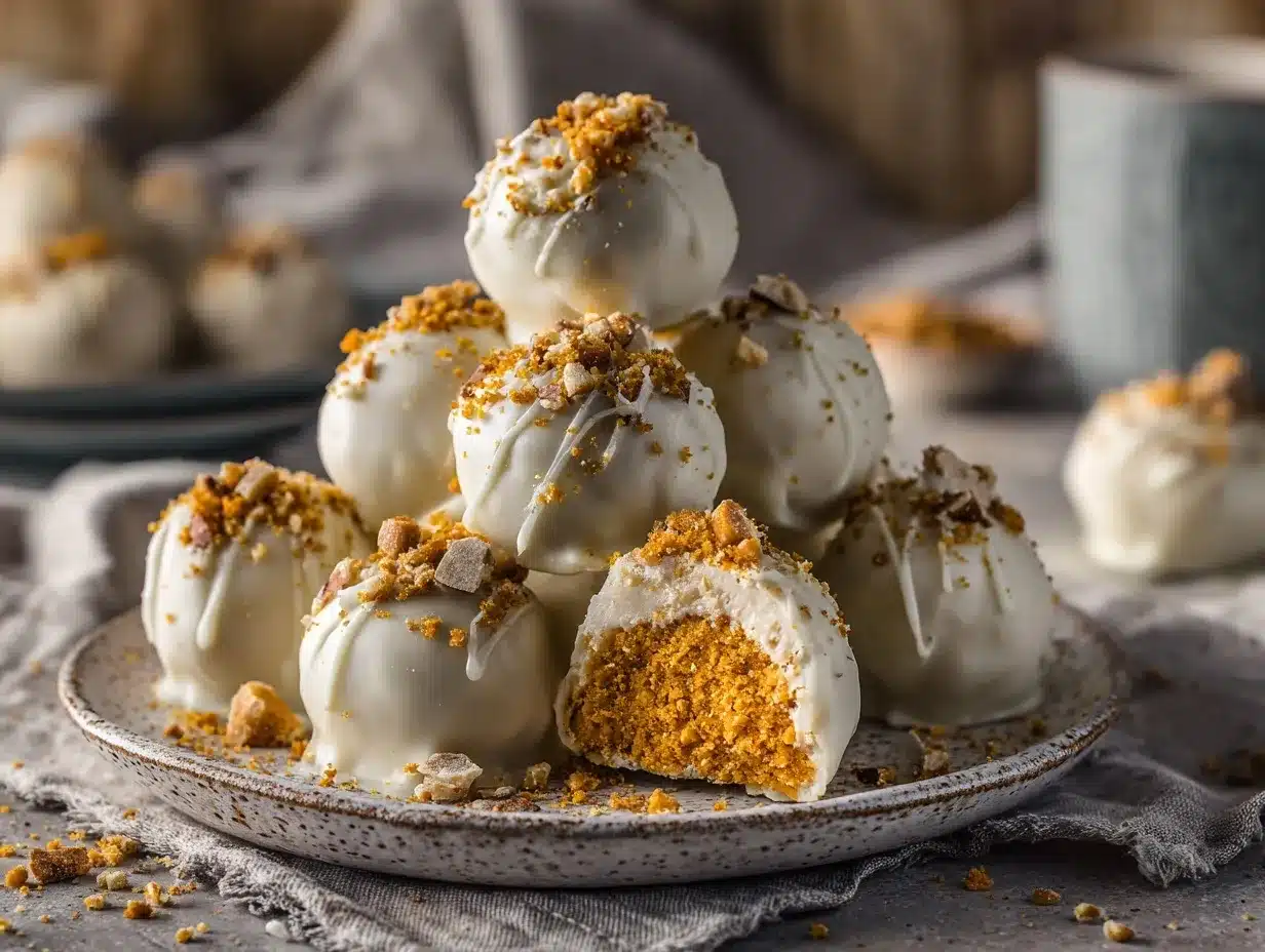No-Bake Pumpkin Cheesecake Balls preparation steps