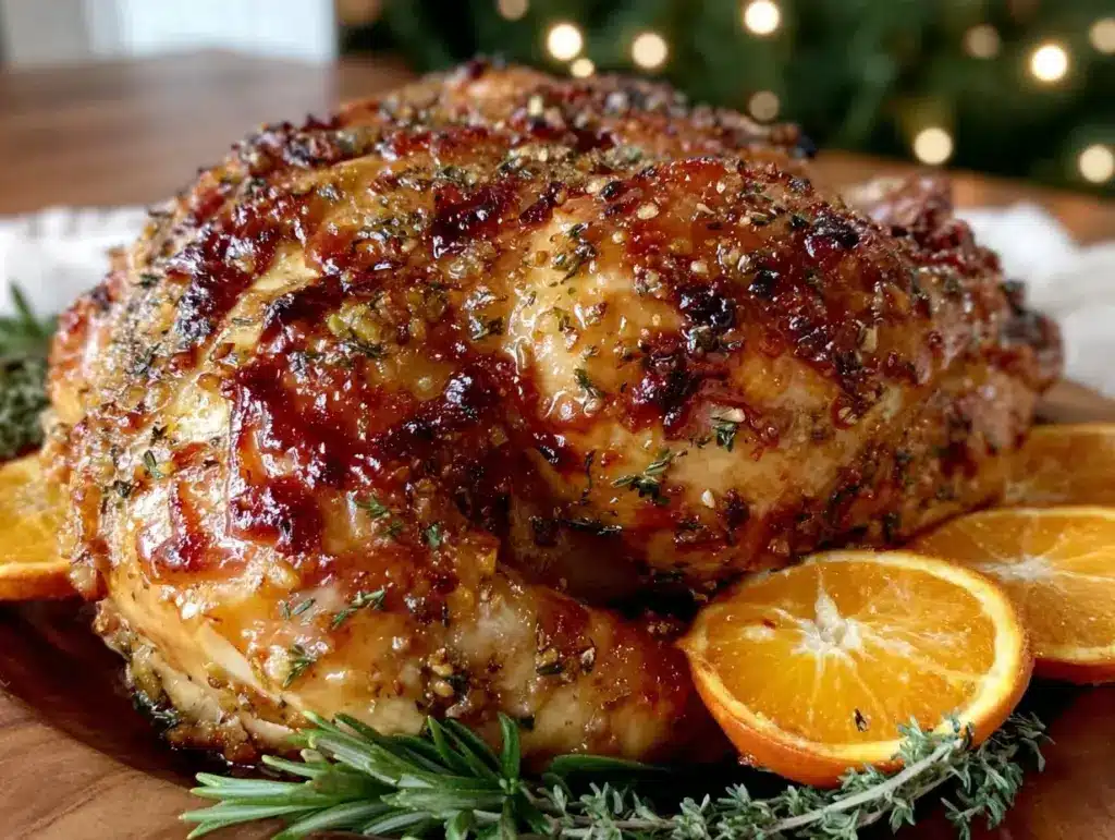 orange herb butter turkey - featured image