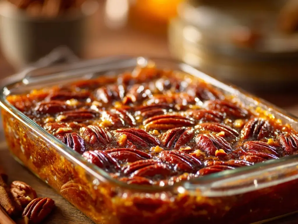 pecan pie dump cake - featured image