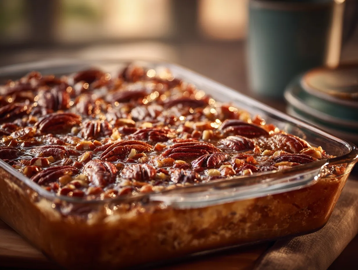 pecan pie dump cake preparation steps