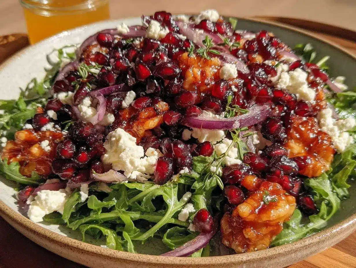 pomegranate arugula salad preparation steps