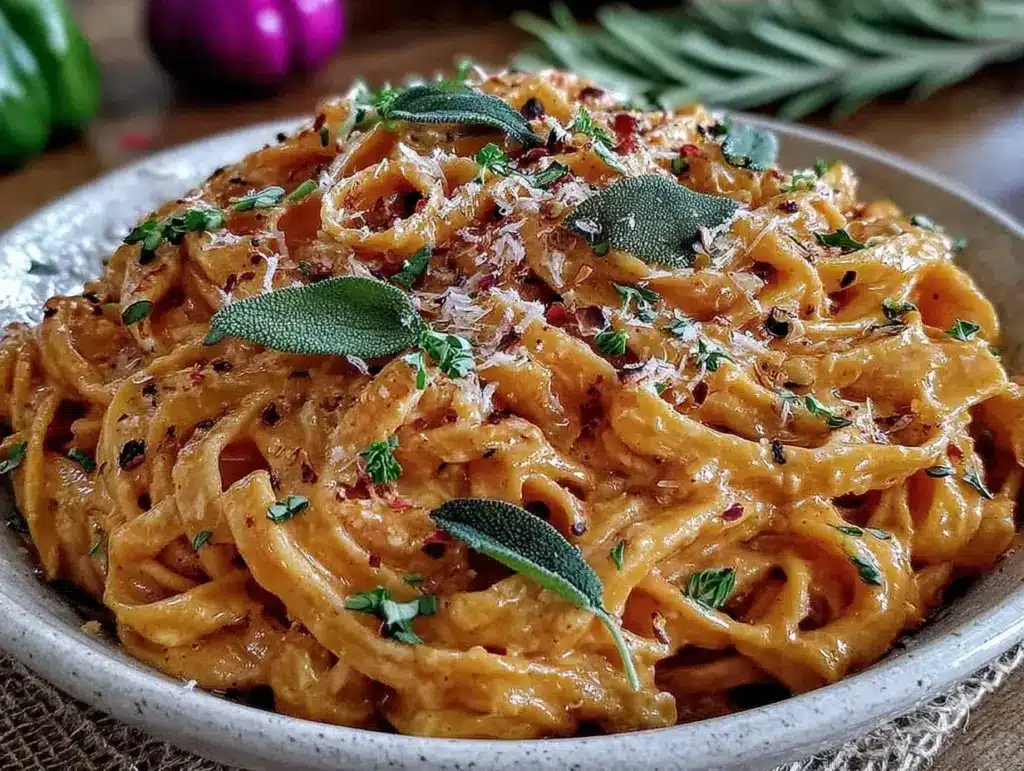 pumpkin alfredo pasta - featured image