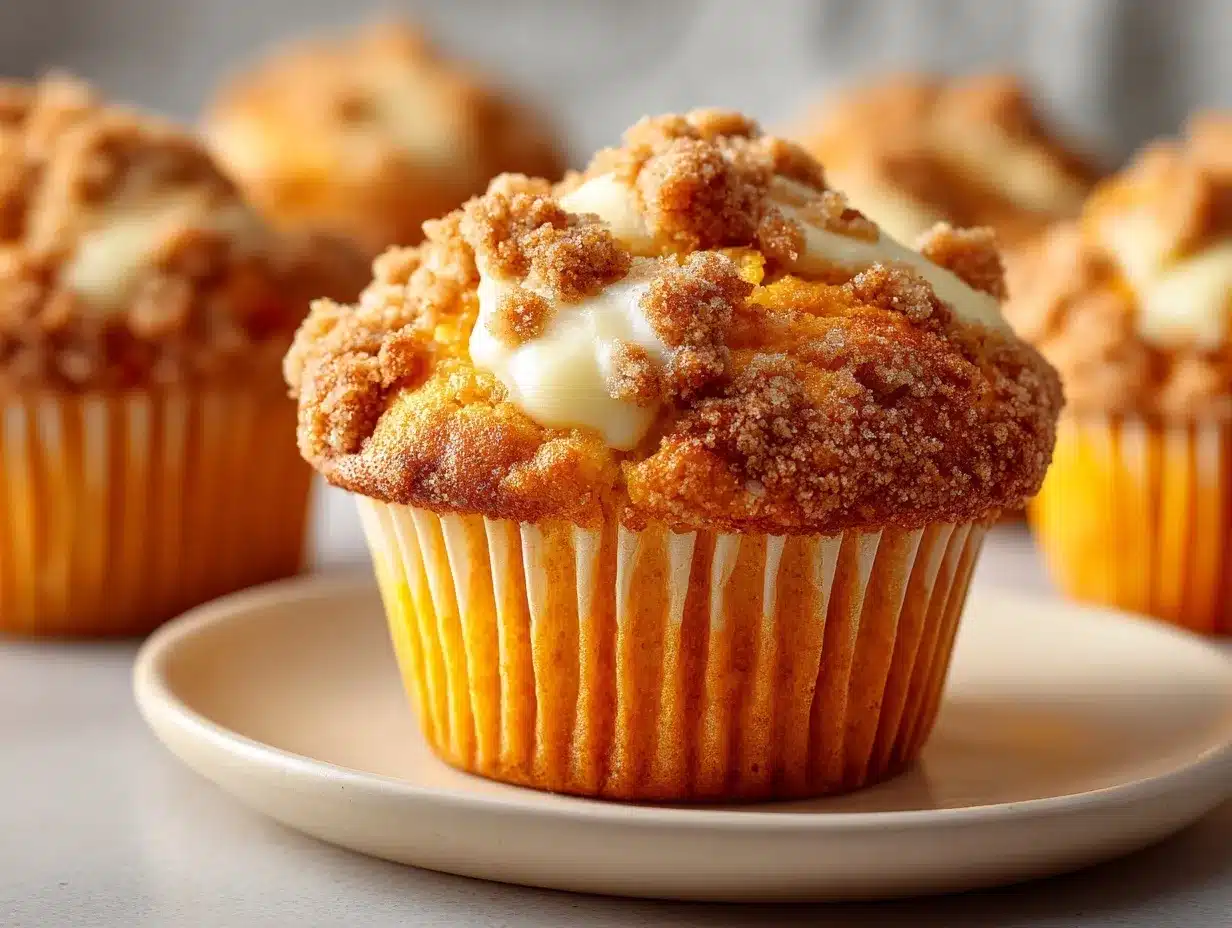 Pumpkin Cheesecake Muffins preparation steps