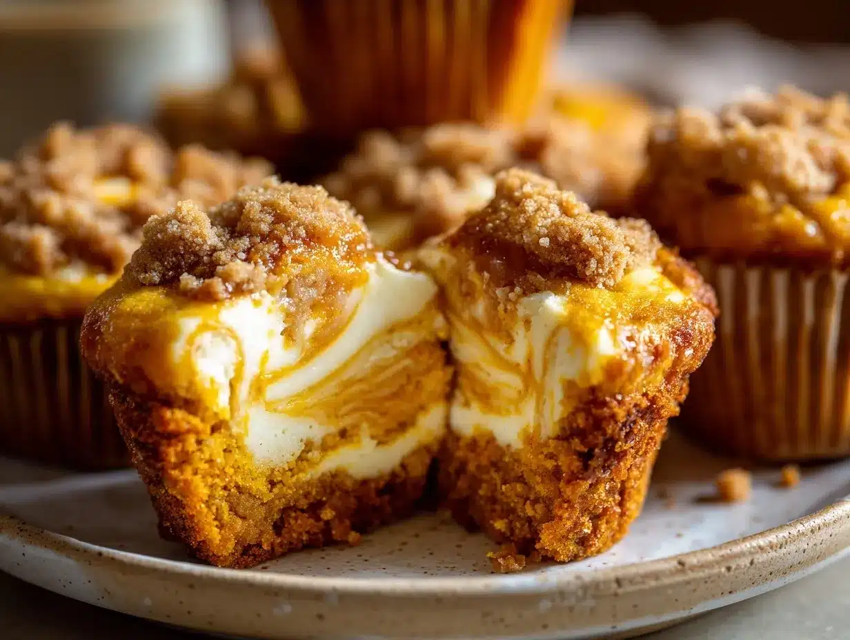 Pumpkin Cheesecake Muffins preparation steps