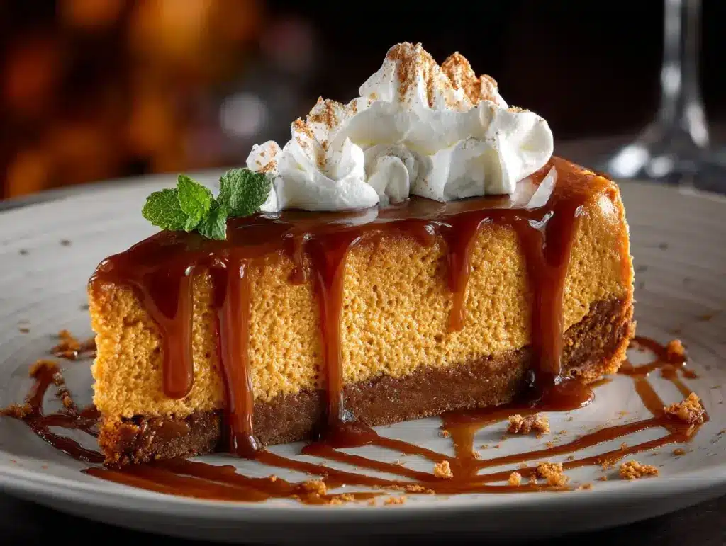pumpkin dulce de leche cheesecake - featured image