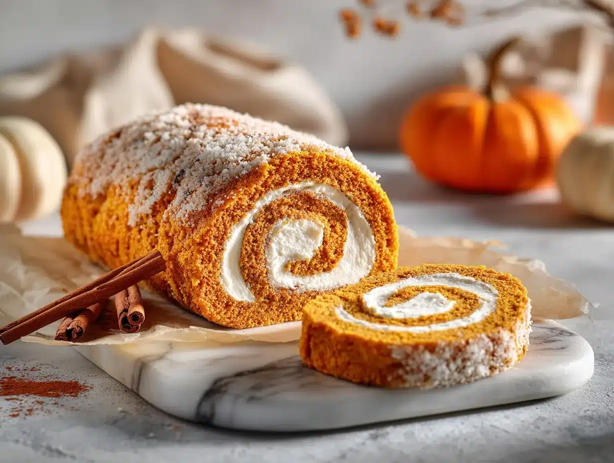 pumpkin spice roll cake preparation steps
