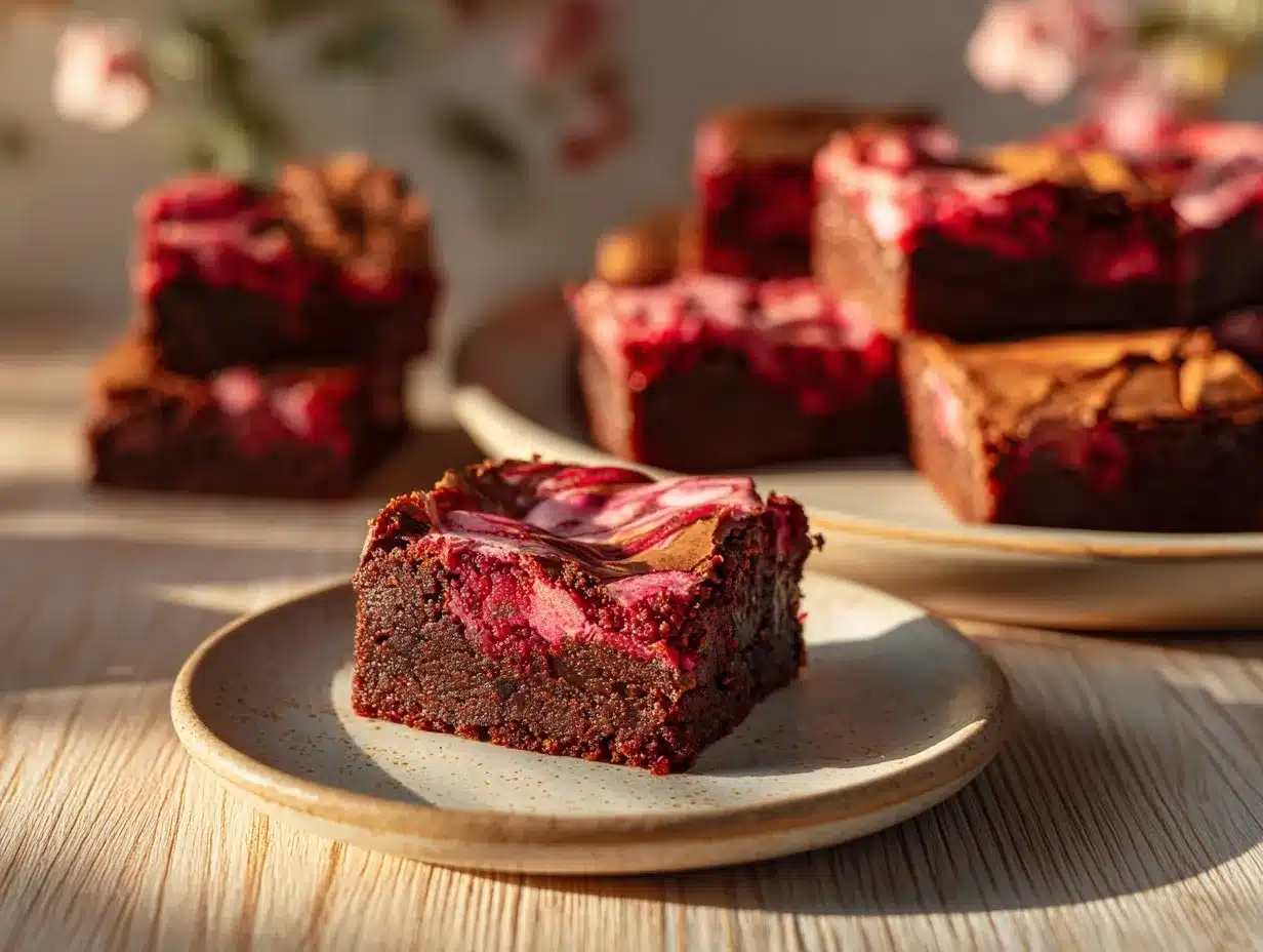 Raspberry Swirl Brownies preparation steps