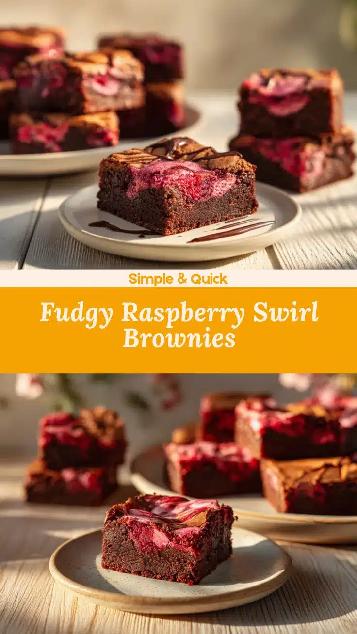 Raspberry Swirl Brownies recipe