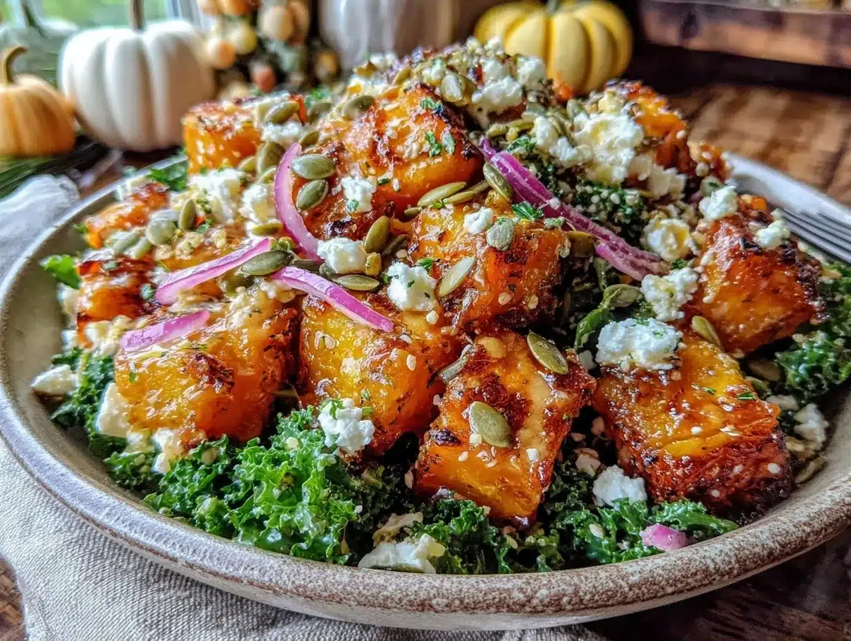 roasted butternut squash salad preparation steps