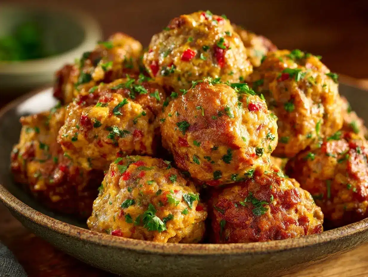 Rotel cream cheese sausage balls preparation steps