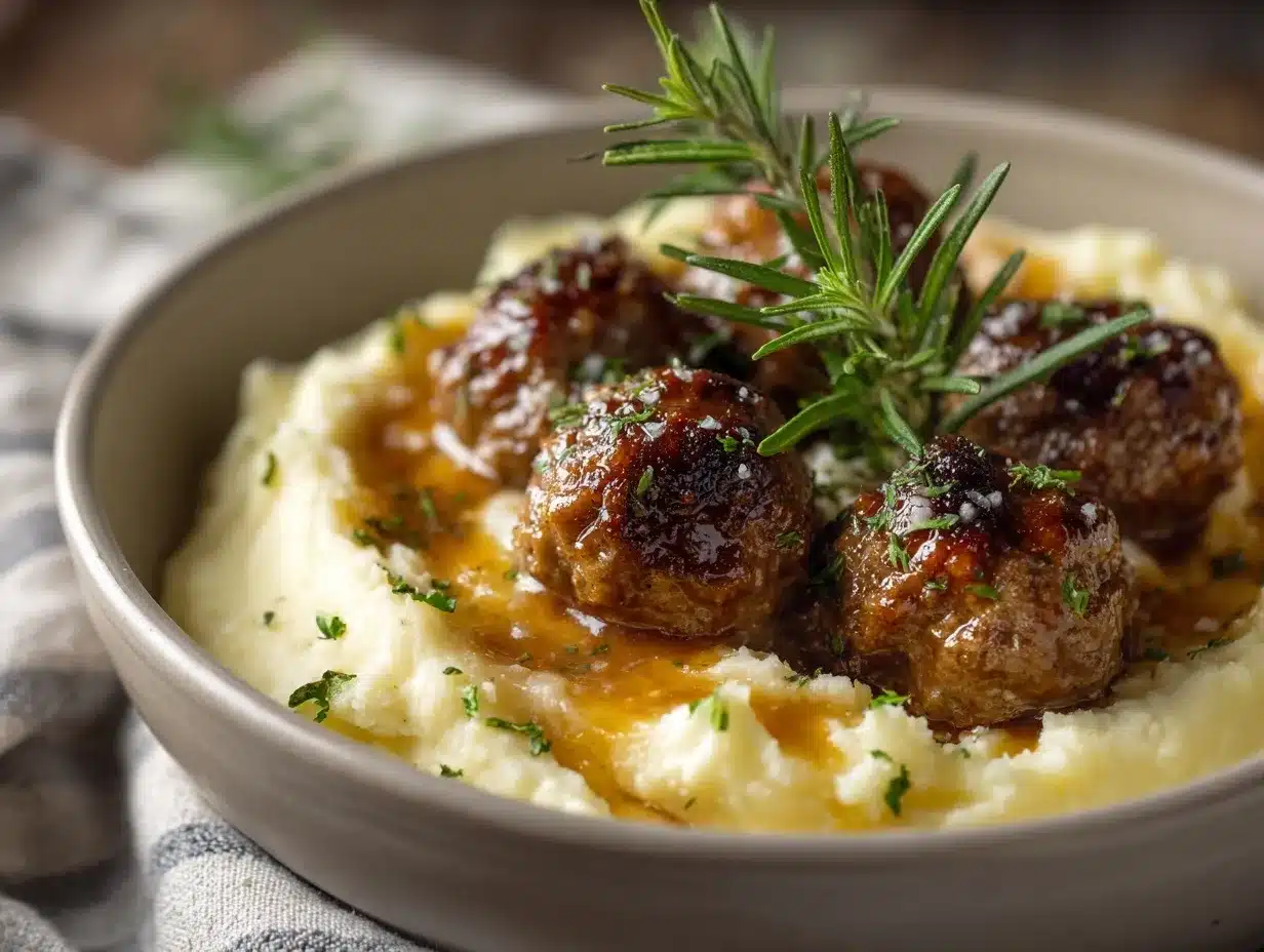 Salisbury steak meatballs preparation steps