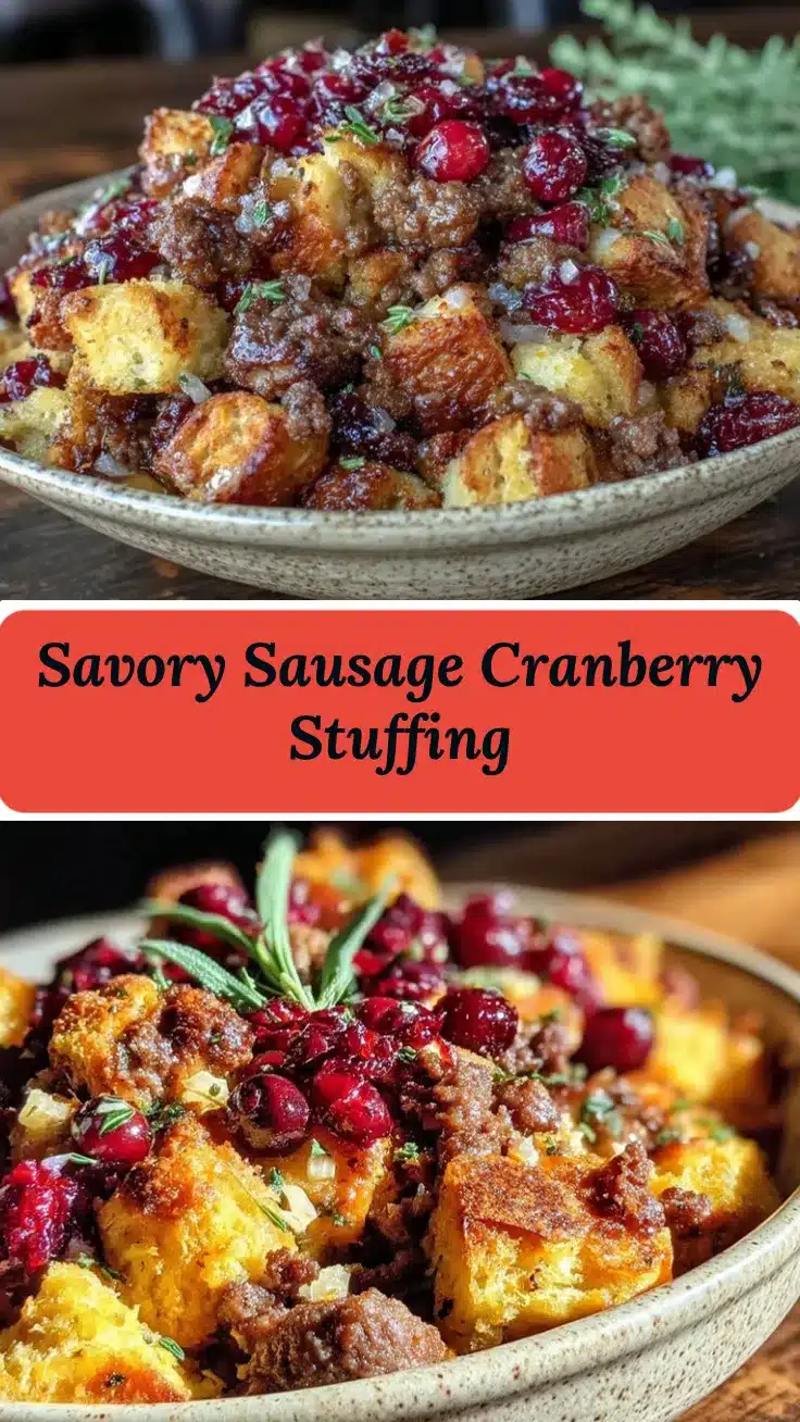 sausage apple cranberry stuffing recipe