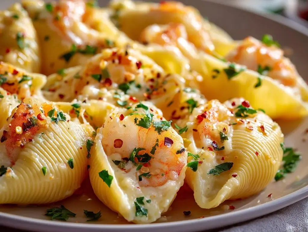 seafood stuffed shells - featured image