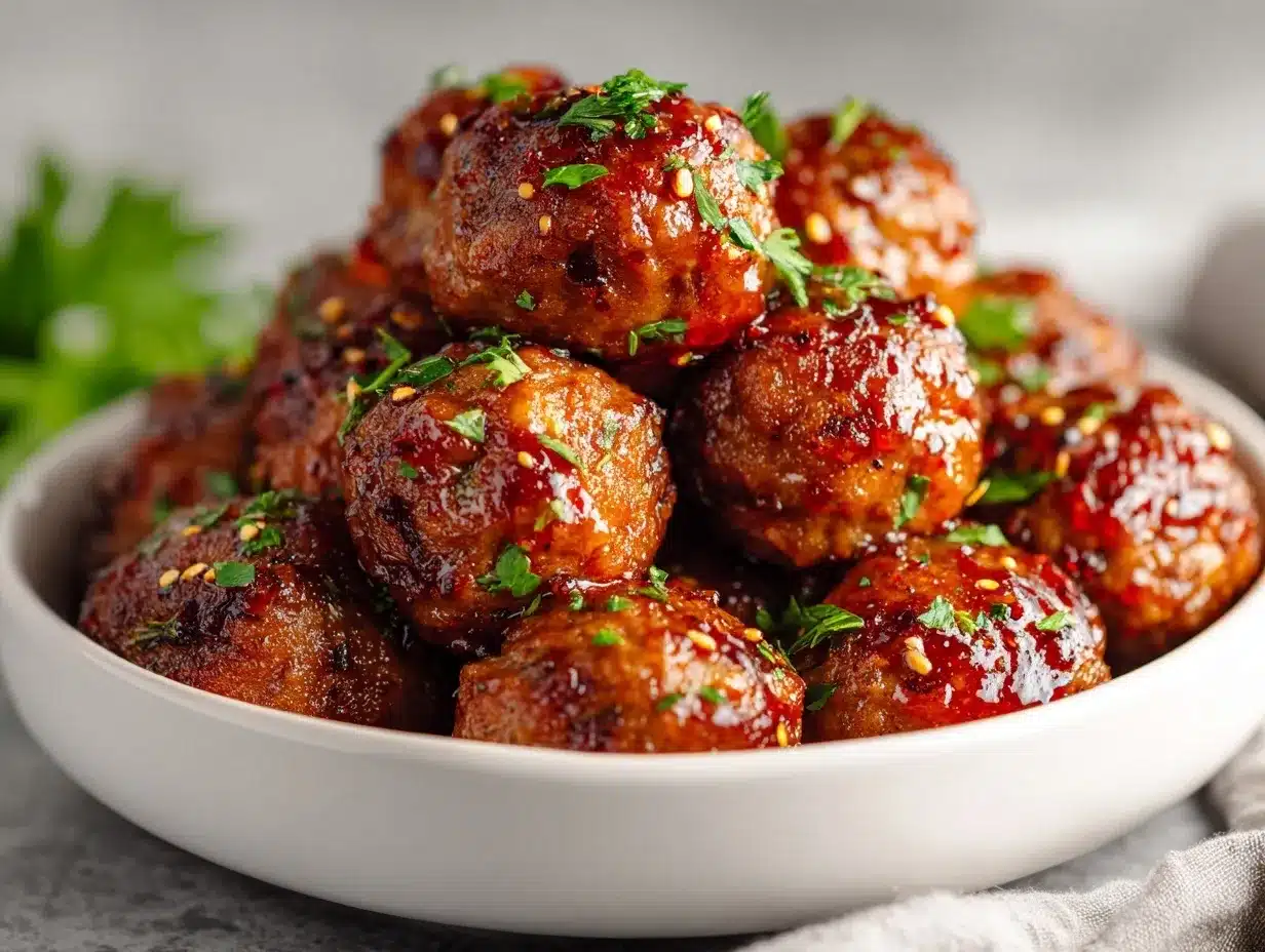 slow cooker honey garlic meatballs preparation steps